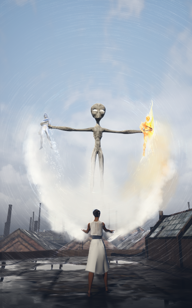 Illustration Episode 7 (Generous Water, Selfish Fire and The Walker)